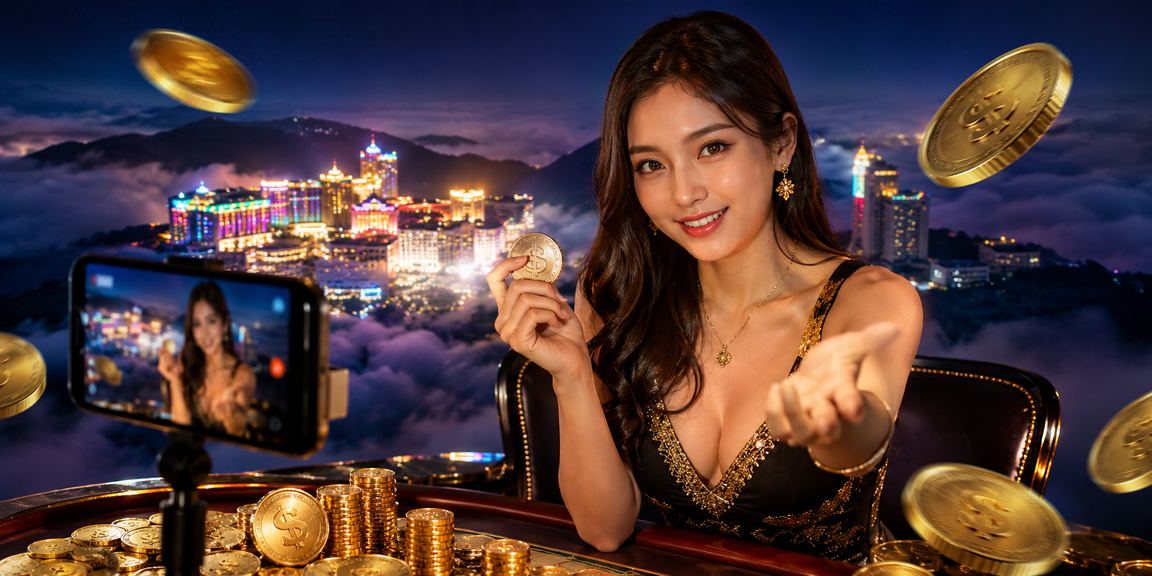 Antara muka kasino mudah alih gaya Malaysia di Genting Highlands pada waktu malam