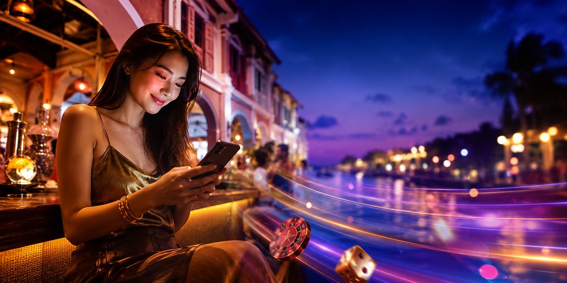 Malaysian player using a smartphone to play mobile casino games in Melaka during the day